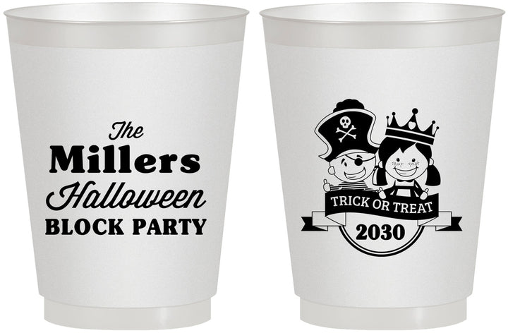 Personalized Halloween 16 oz Frosted Cups - Trick Or Treat | 250079