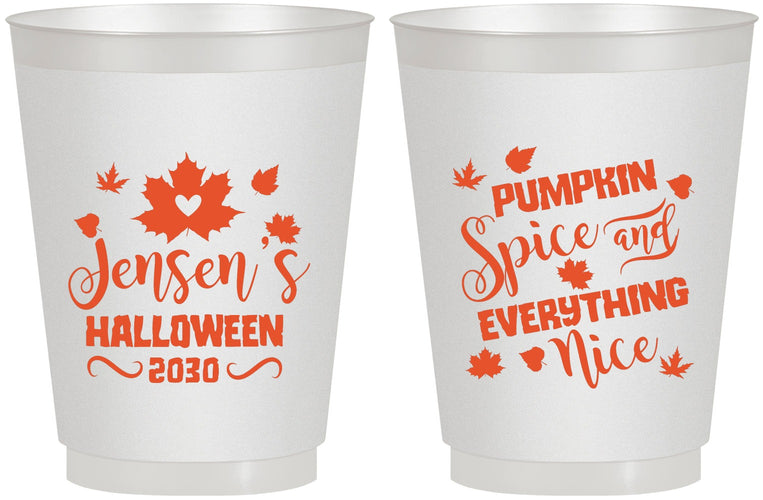 Personalized Halloween 16 oz Frosted Cups - Pumpkin | 250080