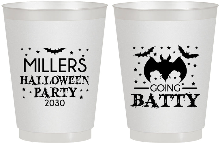 Personalized Halloween 16 oz Frosted Cups - Bat | 250081