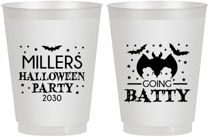 Personalized Halloween 16 oz Frosted Cups - Bat | 250081