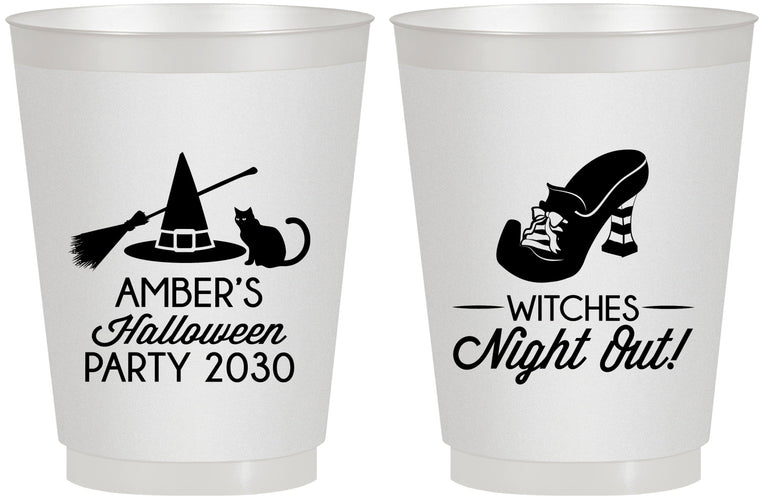 Personalized Halloween 16 oz Frosted Cups - Witches Night Out | 250083