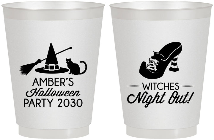 Personalized Halloween 16 oz Frosted Cups - Witches Night Out | 250083