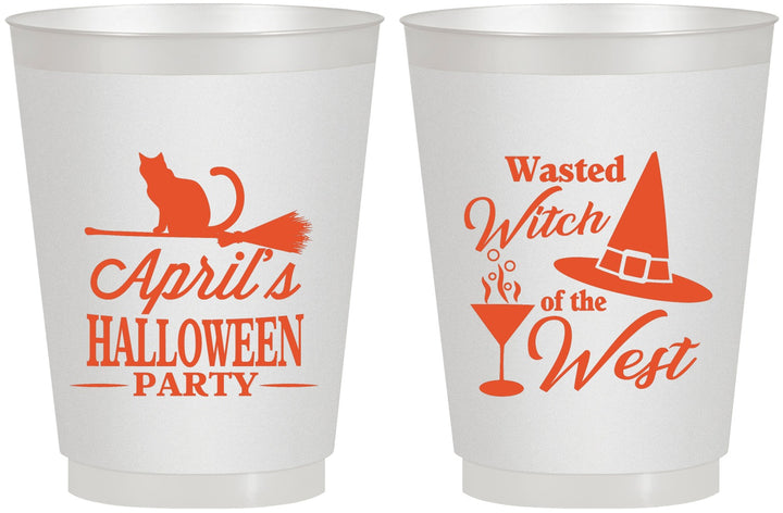 Personalized Halloween 16 oz Frosted Cups - Witch | 250088
