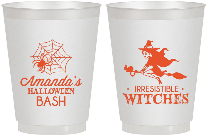 Personalized Halloween 16 oz Frosted Cups - Witches | 250092