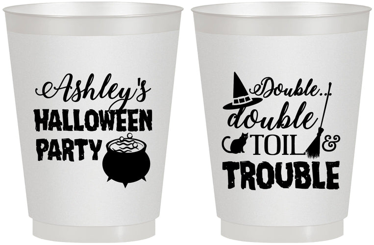 Personalized Halloween 16 oz Frosted Cups - Witch | 250095