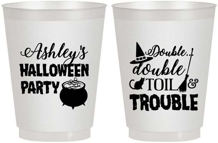 Personalized Halloween 16 oz Frosted Cups - Witch | 250095