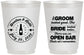 Personalized Wedding 16 oz Frosted Cups - Groom Bride Open Bar | 253