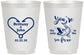Personalized Wedding 16 oz Frosted Cups - Fish In The Sea For Me | 254