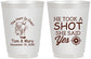 Personalized Wedding 16 oz Frosted Cups - He Took A Shot She Said Yes | 259