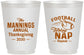 Personalized Thanksgiving 16 oz Frosted Cups - Football Turkey | 260012