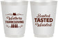 Personalized Thanksgiving 16 oz Frosted Cups - Basted Tasted Waisted | 260027