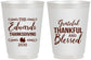 Personalized Thanksgiving 16 oz Frosted Cups - Grateful Blessed | 260030