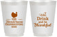 Personalized Thanksgiving 16 oz Frosted Cups - Eat Drink Thankful | 260036
