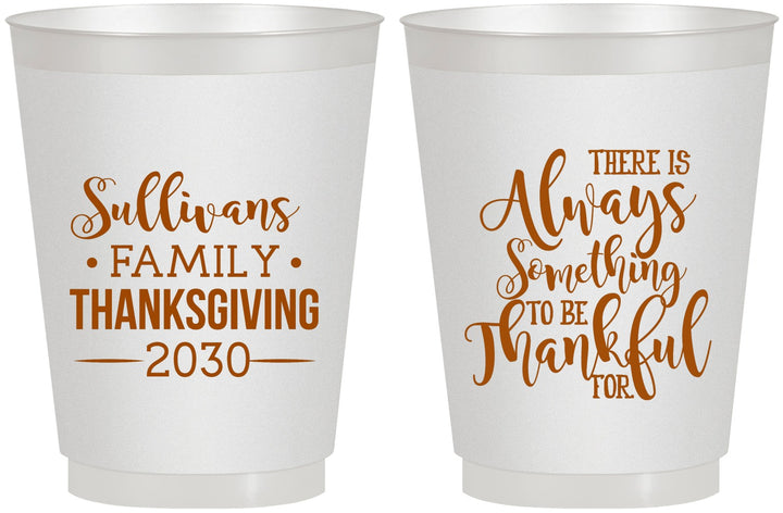 Personalized Thanksgiving 16 oz Frosted Cups - Thankful | 260048