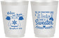 Personalized Wedding 16 oz Frosted Cups - Christmas Sweater | 265