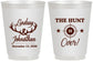 Personalized Wedding 16 oz Frosted Cups - The Hunt Is Over | 266