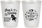 Personalized Wedding 16 oz Frosted Cups - Over The Moon In Love | 267