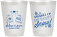 Personalized Wedding 16 oz Frosted Cups - Christmas Snow | 268