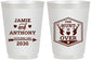 Personalized Wedding 16 oz Frosted Cups - The Hunt Is Over | 272