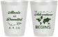 Personalized Wedding 16 oz Frosted Cups - The Adventure Begins | 276