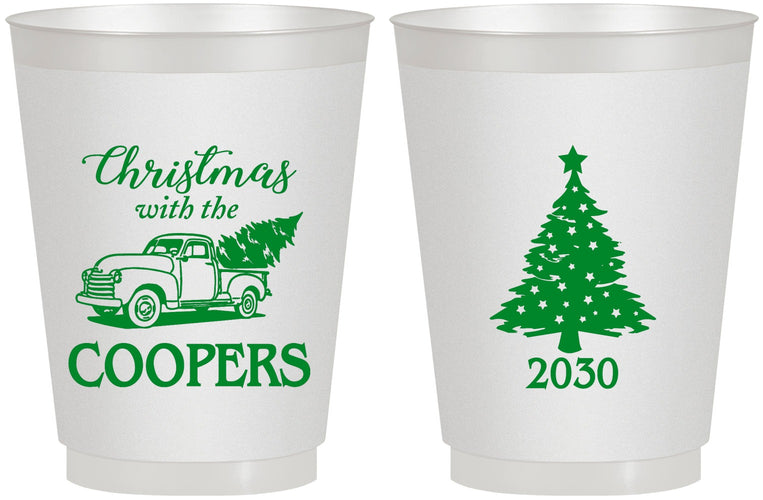Personalized Christmas 16 oz Frosted Cups - Naughty Af | 280025