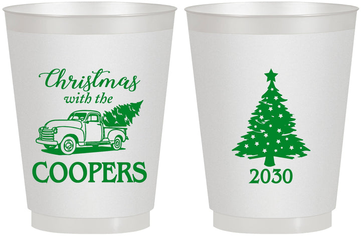 Personalized Christmas 16 oz Frosted Cups - Naughty Af | 280025