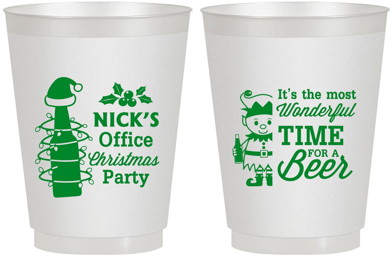 Personalized Christmas 16 oz Frosted Cups - Elf | 280029