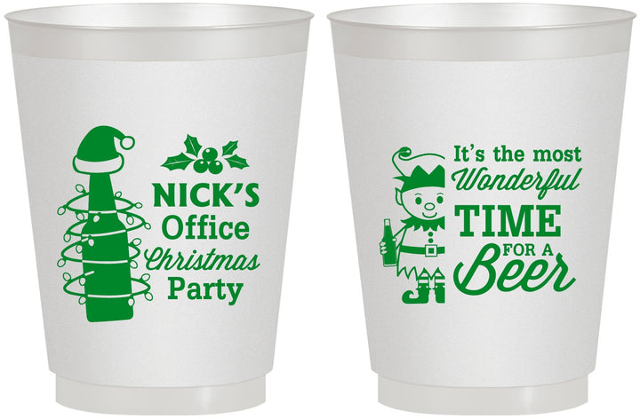 Personalized Christmas 16 oz Frosted Cups - Elf | 280029
