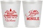 Personalized Christmas 16 oz Frosted Cups - Jingle And Mingle | 280034