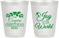 Personalized Christmas 16 oz Frosted Cups - Joy To The World | 280035