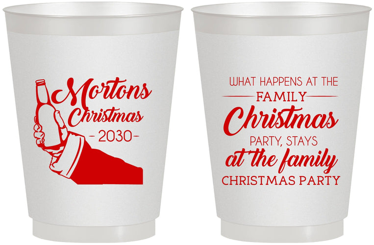 Personalized Christmas 16 oz Frosted Cups - Santa Claus | 280060