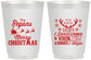 Personalized Christmas 16 oz Frosted Cups - Reindeer | 280062