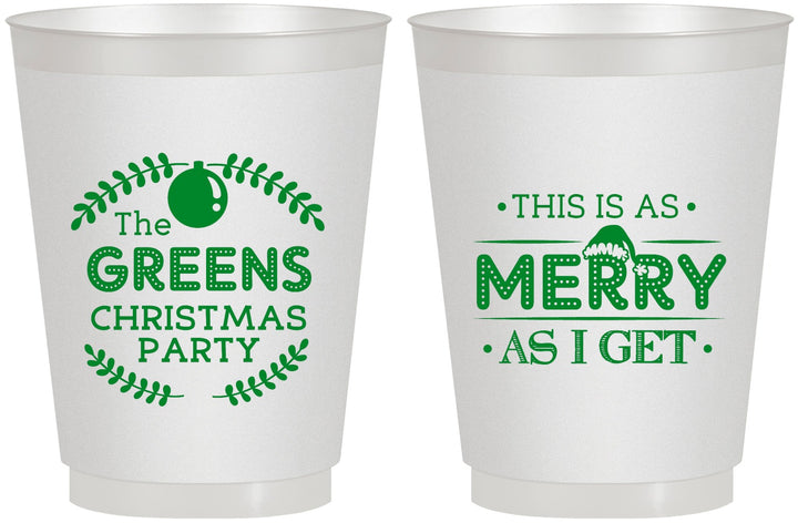 Personalized Christmas 16 oz Frosted Cups - Merry As I Get | 280065