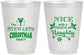 Personalized Christmas 16 oz Frosted Cups - Naughty Or Nice | 280069