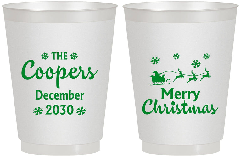 Personalized Christmas 16 oz Frosted Cups - Santa Claus | 280079