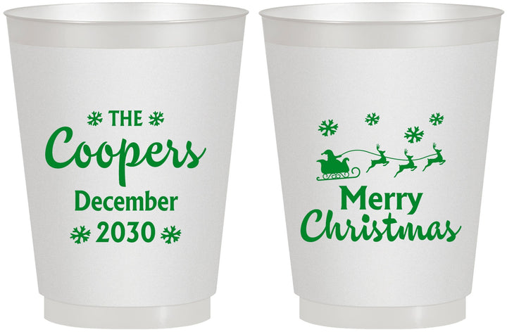 Personalized Christmas 16 oz Frosted Cups - Santa Claus | 280079