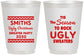 Personalized Christmas 16 oz Frosted Cups - Ugly Sweater | 280080
