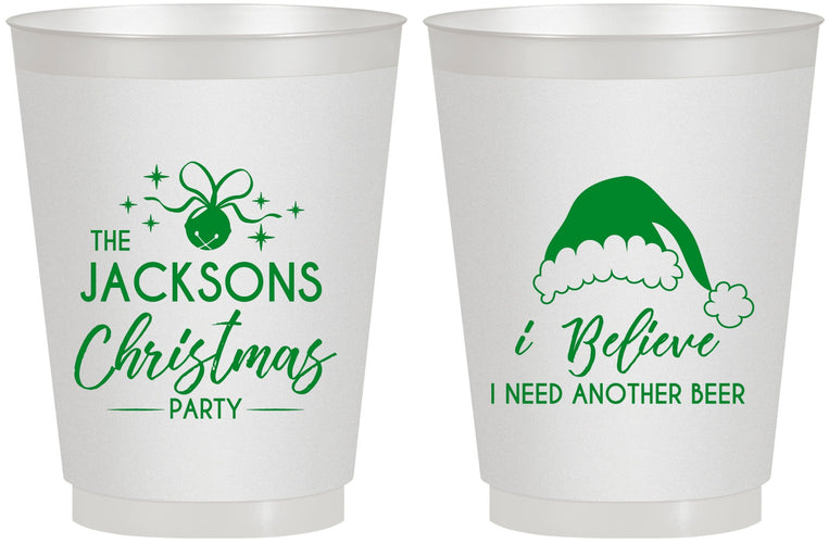 Personalized Christmas 16 oz Frosted Cups - Santa Claus | 280085