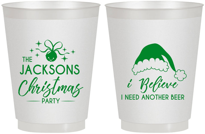 Personalized Christmas 16 oz Frosted Cups - Santa Claus | 280085