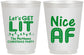 Personalized Christmas 16 oz Frosted Cups - Nice Af | 280093