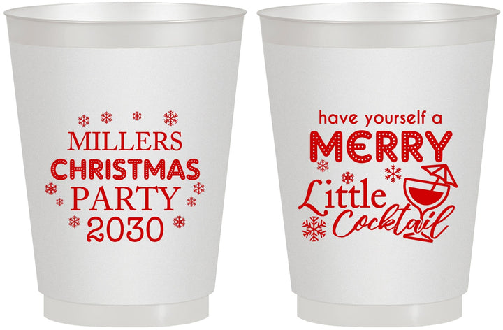 Personalized Christmas 16 oz Frosted Cups - Cocktail | 280098