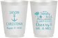 Personalized Wedding 16 oz Frosted Cups - Sandy Feet Salty Kisses | 290