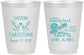 Personalized Wedding 16 oz Frosted Cups - Sandy Feet Salty Kisses | 291