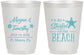 Personalized Wedding 16 oz Frosted Cups - Started On The Beach | 295