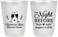 Personalized Rehearsal Dinner 16 oz Frosted Cups - The Night Before | 30008