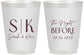 Personalized Rehearsal Dinner 16 oz Frosted Cups - The Night Before | 30009