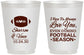 Personalized Wedding 16 oz Frosted Cups - Football | 302