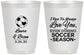 Personalized Wedding 16 oz Frosted Cups - Soccer | 307