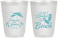 Personalized Wedding 16 oz Frosted Cups - Started On The Beach | 310