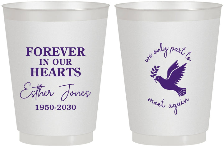 Personalized Memorial 16 oz Frosted Cups - Forever In Our Hearts | 310003